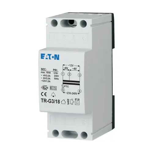 Goedkoop Eaton - Beltransfo 4-8-12Vac 16VA 2mod - TR-G3/18