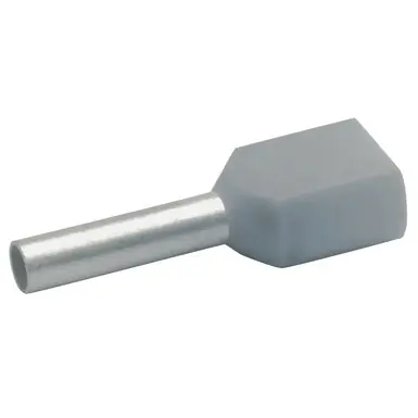 Klauke - adereindhuls twin 2x0,75mm² grijs (100 Stuks) Seizoensaanbieding