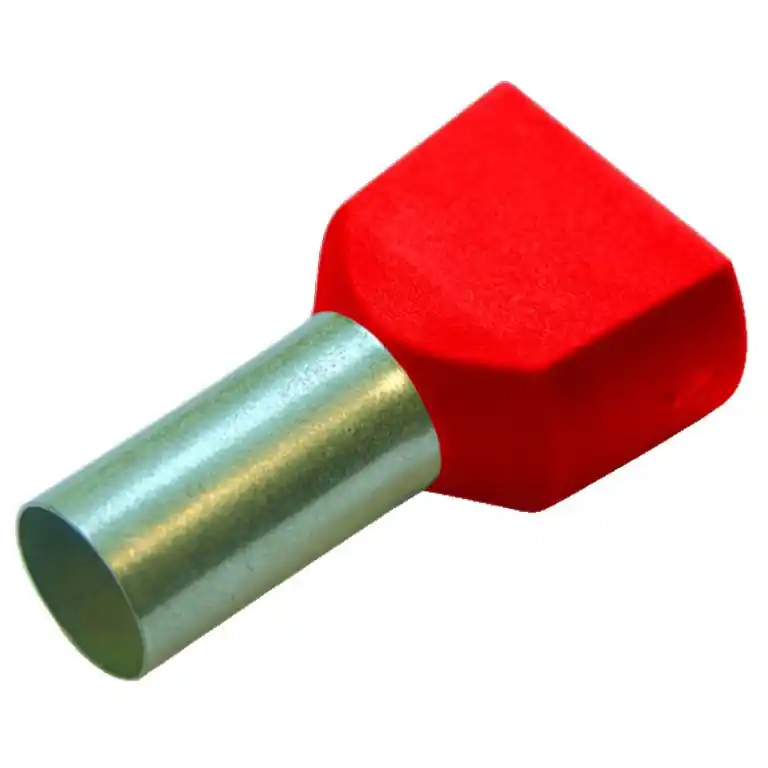 Haupa - adereindhuls twin 2x10mm²/14mm rood (5 Stuks) Tijdelijk Beschikbaar