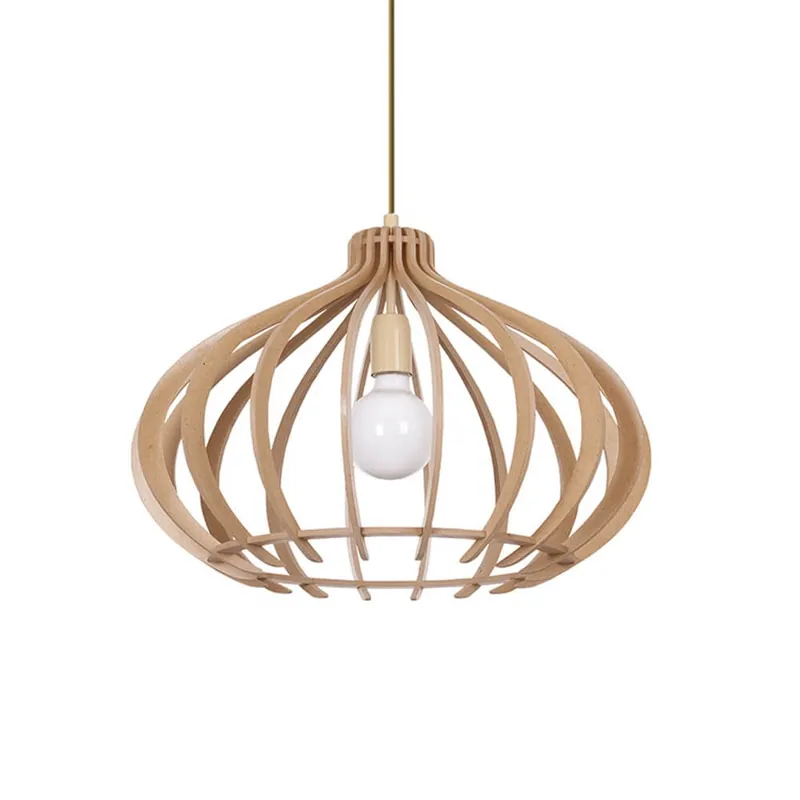 Superprijs Lyora - Houten hanglamp Ika Ø 51cm
