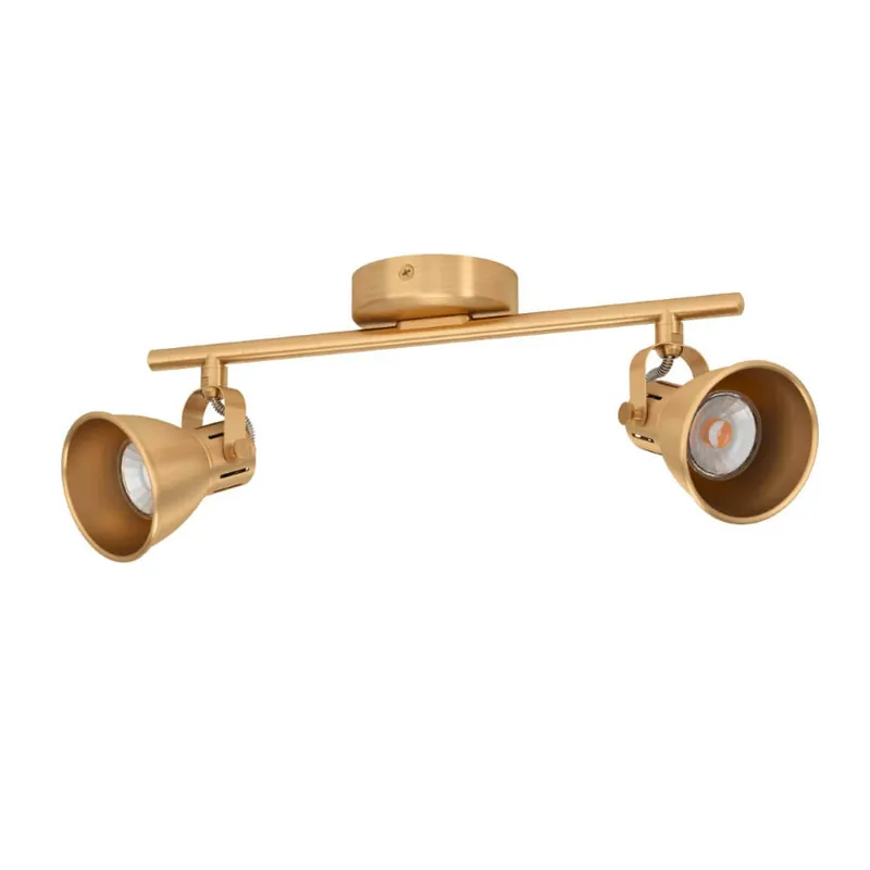 Betrouwbaar Eglo - Messing plafondspot Seras 2x GU10