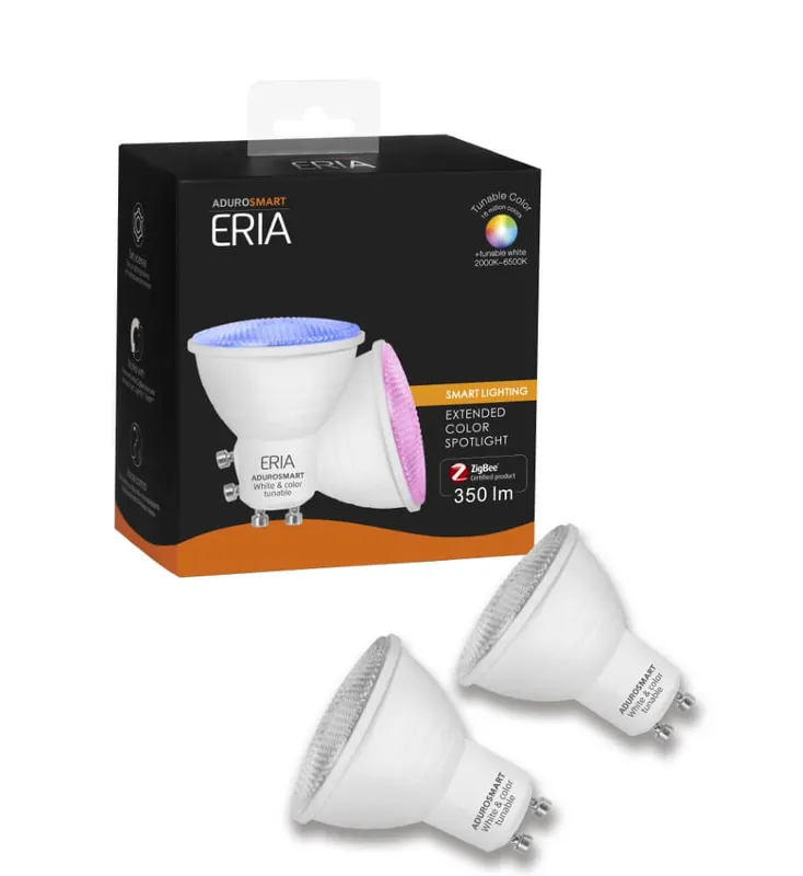 Op = Op AduroSmart - 2-pack GU10 - 350 lumen - RGB