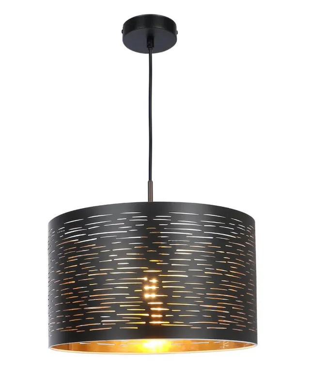 Globo - Zwarte hanglamp Tunno Ø 38cm Op = Op