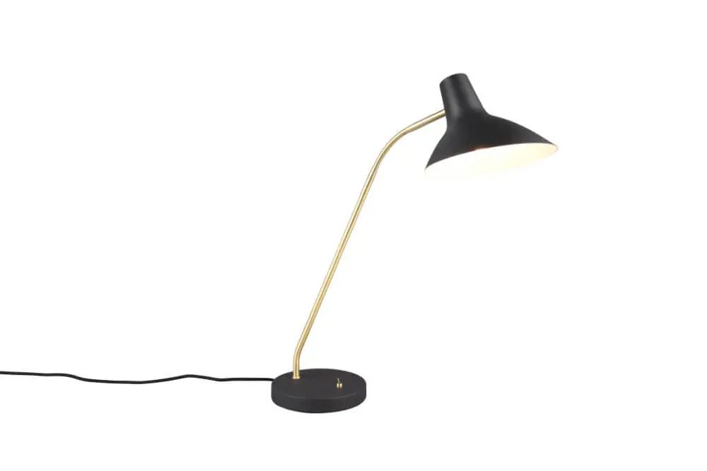 Superprijs Trio - Strakke bureaulamp Traveller zwart