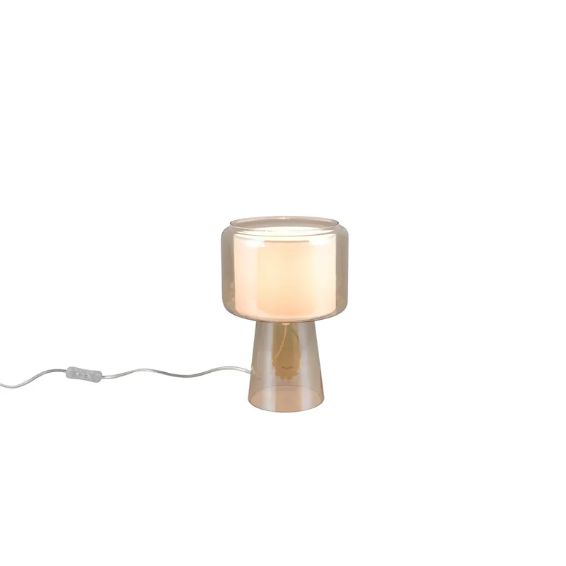 Trio - Design tafellamp Rocka amber glas Beperkte Voorraad