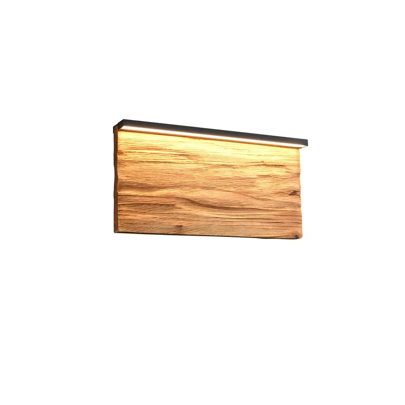 Tijdelijk Beschikbaar Trio - Design wandlamp Kalea zwart met hout 30cm