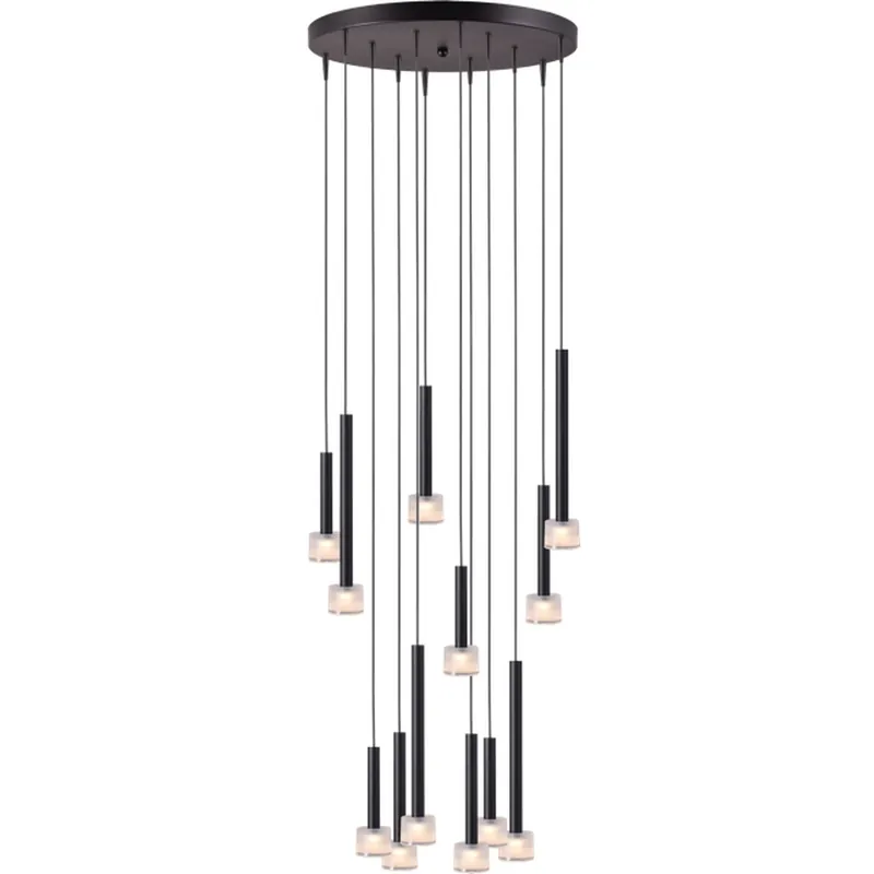 Meest Verkocht Masterlight - Led hanglamp Fabro 12-lichts - zwart