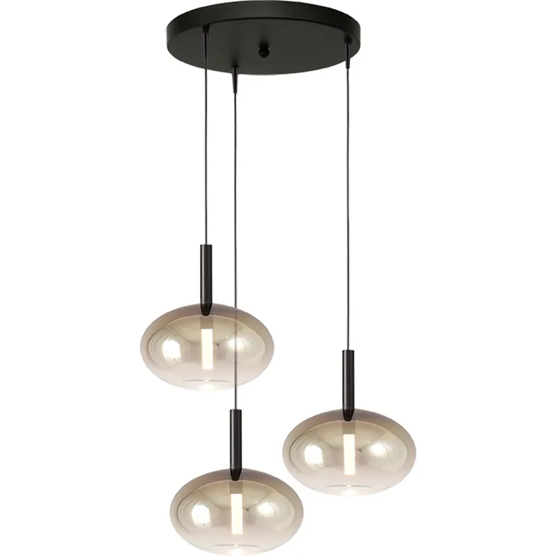 Masterlight - 3L vide hanglamp Lido Onion met Ø 24cm gold-fading glas Shop Nu