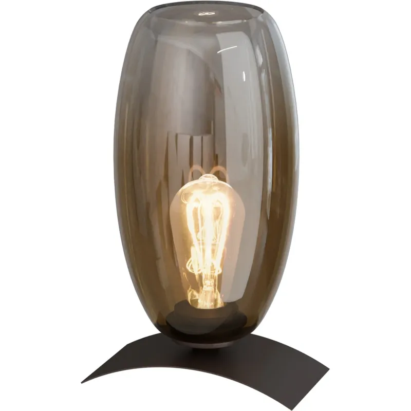 Gecertificeerd Masterlight - Tafellamp Olive Ø15cm glas - cacao