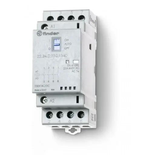 Finder 22 Magneetschakelaar AC/DC 4kw 10A AC3 Schroefaansluiting 3cont Bestseller
