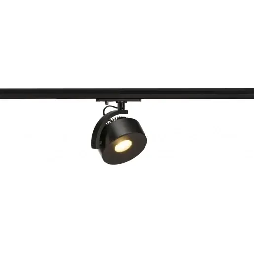 Laatste Kans SLV Kalu railspot 1-fase symm 3000K 970lm 120x150mm faseaansnijding faseafsnijding >80° - Extreem breedstralend zwart 1002854