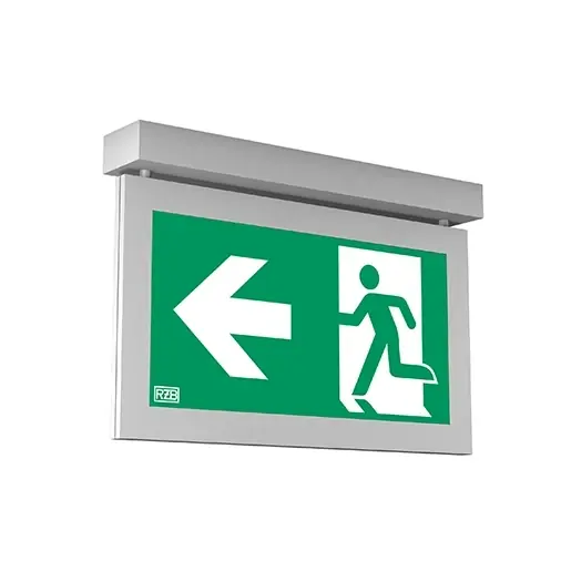 RZB Tenuo LED noodverlichtingsarmatuur Vluchtwegindicatie Plafondopbouw aluminium IP40 met pictogram 671939.004 Nieuw