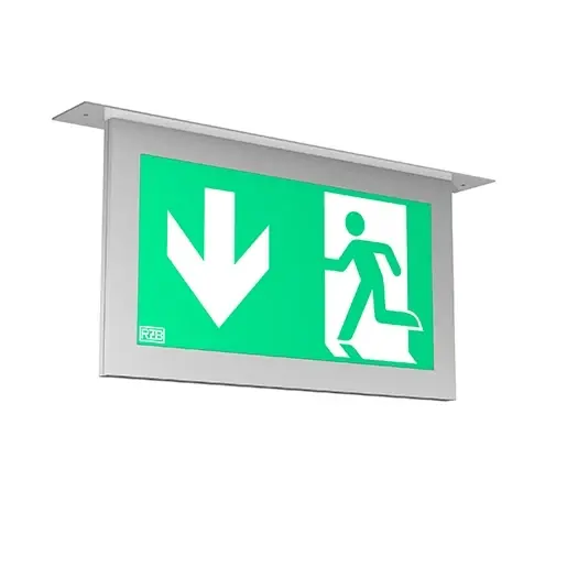 RZB Tenuo LED noodverlichtingsarmatuur Vluchtwegindicatie Inbouw aluminium IP40 met pictogram 671940.004 Koopje