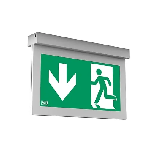 RZB Tenuo LED noodverlichtingsarmatuur Vluchtwegindicatie Plafondopbouw aluminium IP40 met pictogram 671946.004 Bestel Nu