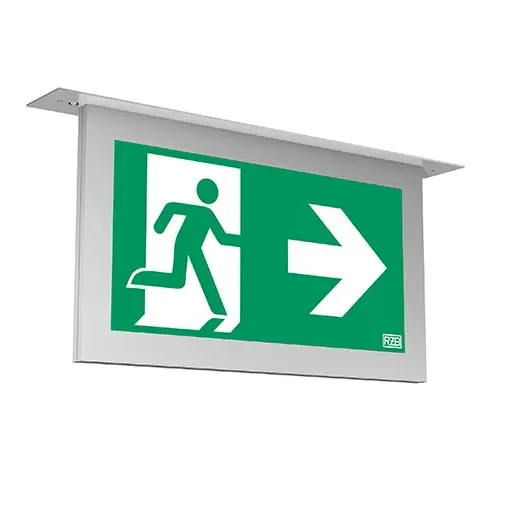 Actieprijs RZB Tenuo LED noodverlichtingsarmatuur Vluchtwegindicatie Inbouw aluminium IP40 met pictogram 671947.004