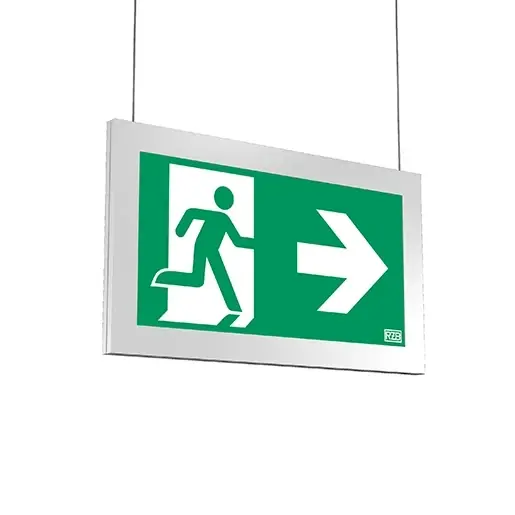 RZB Tenuo LED noodverlichtingsarmatuur Vluchtwegindicatie Pendel aluminium IP40 met pictogram 671949.004 Dagaanbieding