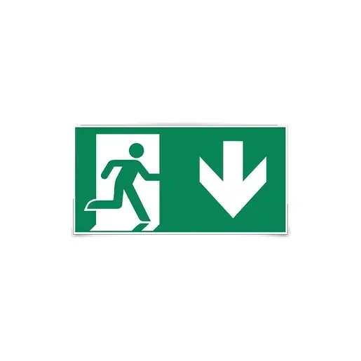 Macbright TEC Pictogram noodverlichting Sticker naar beneden 8717696089128 Flitsaanbieding