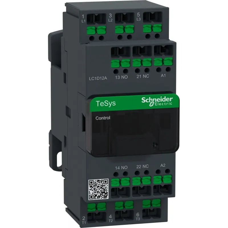 Voordeelprijs Schneider Electric Contactor TeSys Deca 12A 440V 3P AC3 Spoel 100V AC snap-in