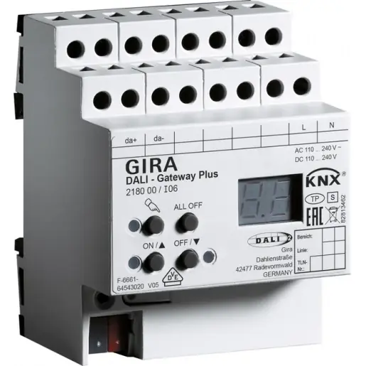 Speciale Aanbieding Gira dali gateway plus knx din-rail 218000