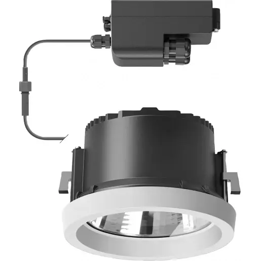 Tijdelijk Beschikbaar Bega plafondinbouw diepstraler (binnen - buiten) 4000K 38.5W 220x220mm inbouw wand plafond wit DALI 24249WK4