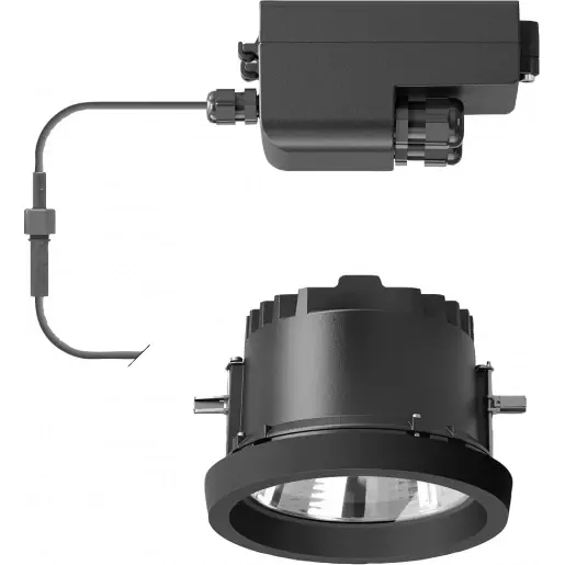 Bega plafondinbouw diepstraler (binnen - buiten) 3000K 13.2W 145x145mm inbouw wand plafond antraciet DALI 24261K3 Flitsaanbieding