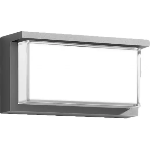 Bega wandarmatuur (binnen - buiten) 4000K 6.8W 85x240mm opbouw wand zilver 24339AK4 Alleen Vandaag
