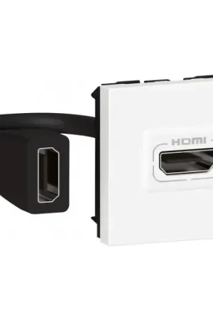Nieuw Legrand Contactdoos voorbekabeld HDMI Basiselement met centrale afdekplaat 1 connector Zonder label wit 078979L