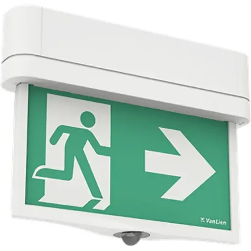 Speciale Aanbieding Van Lien Movion armatuur verlichting + signalisatie Vluchtwegverlichting/-indicatie Wandopbouw/plafondopbouw wit IP42 met pictogram 7TCA305020R0091
