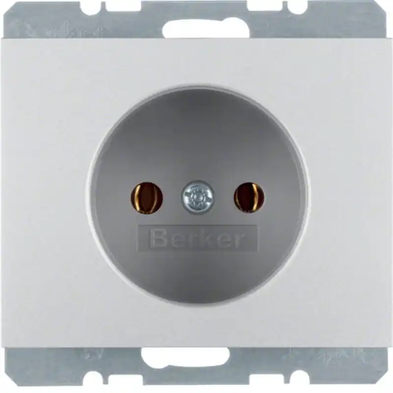 Hager Berker K.5 - Wandcontactdoos 6167157003 Aluminium Weekendaanbieding