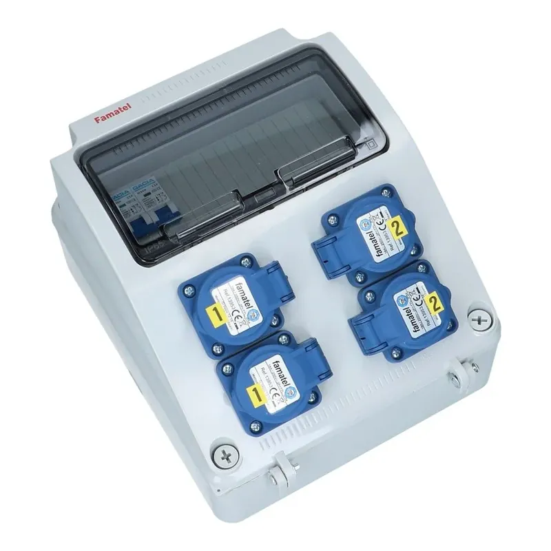 Aanbieding Wandverdeelkast IP54 beveiligd 4x schuko per 2